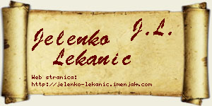 Jelenko Lekanić vizit kartica